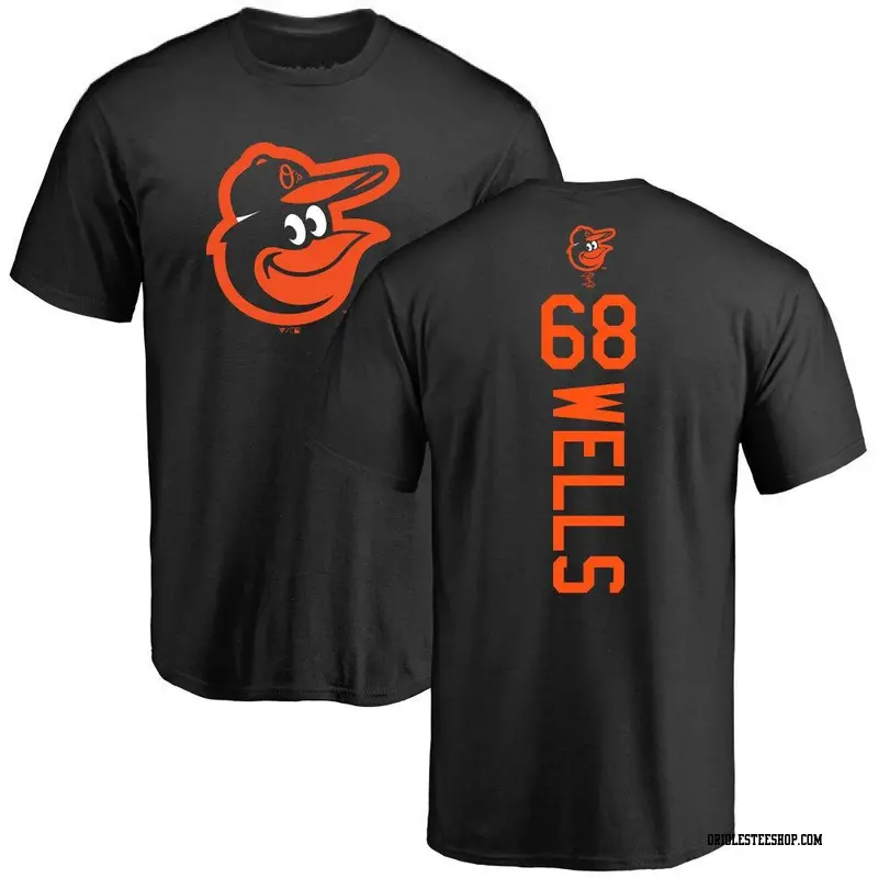 Men's Baltimore Orioles ＃68 Tyler Wells Black Backer T-Shirt