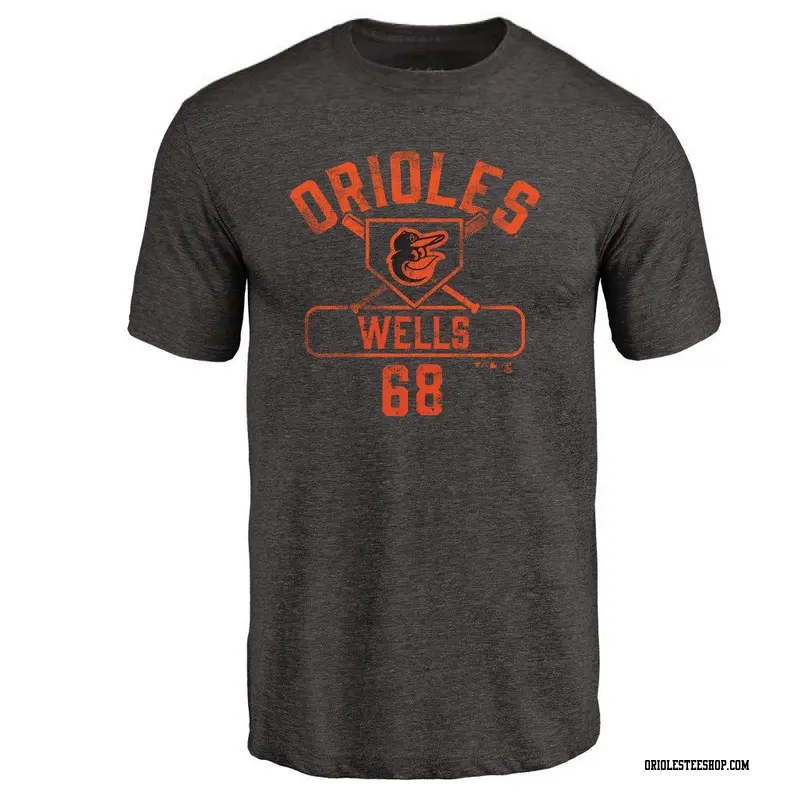 Men's Baltimore Orioles ＃68 Tyler Wells Black Branded Base Runner T-Shirt