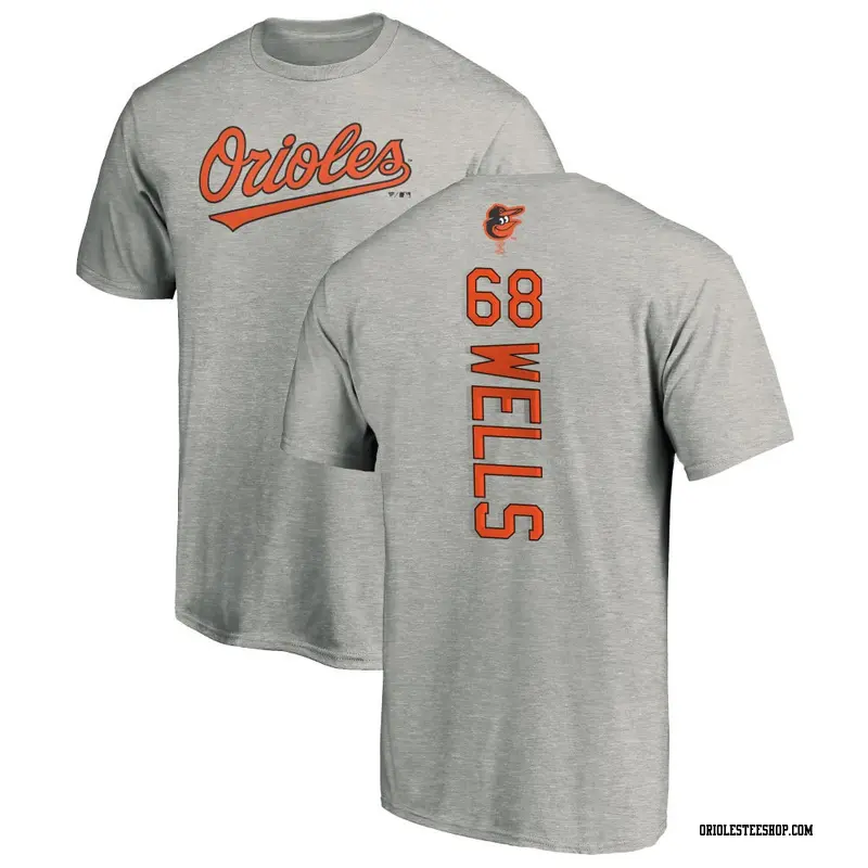 Youth Baltimore Orioles ＃68 Tyler Wells Ash Backer T-Shirt