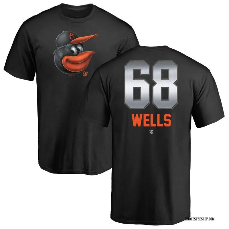 Youth Baltimore Orioles ＃68 Tyler Wells Black Branded Midnight Mascot T-Shirt