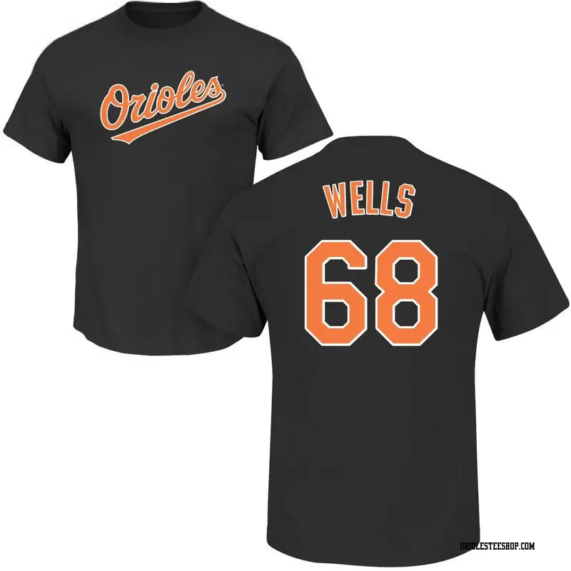 Youth Baltimore Orioles ＃68 Tyler Wells Black Roster Name & Number T-Shirt