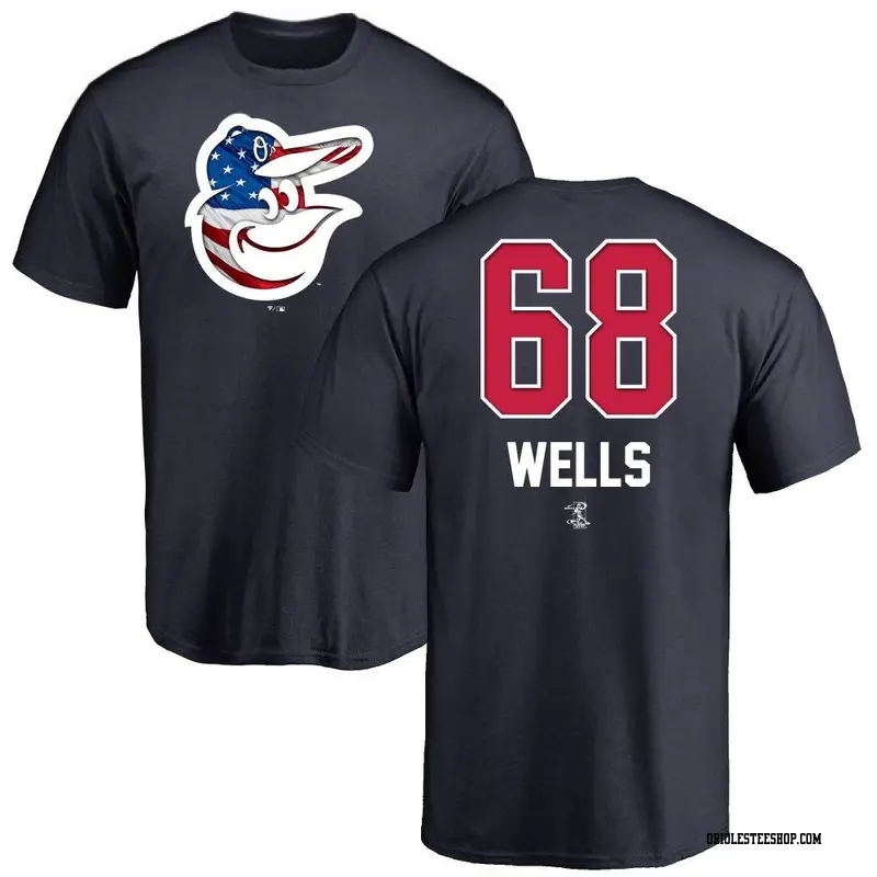 Youth Baltimore Orioles ＃68 Tyler Wells Navy Branded Name and Number Banner Wave T-Shirt