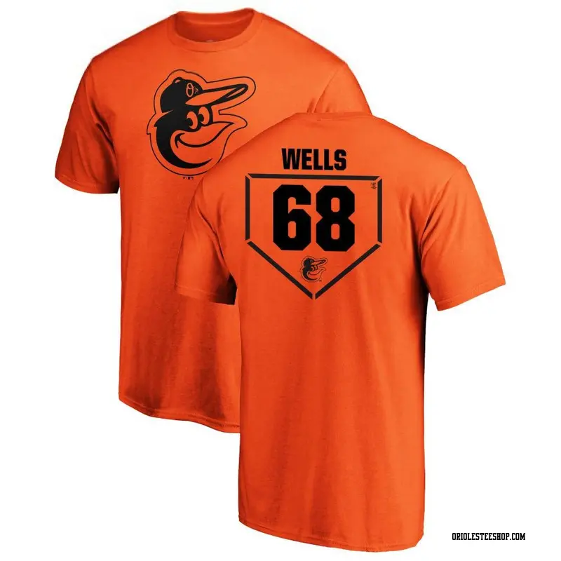 Youth Baltimore Orioles ＃68 Tyler Wells Orange Branded RBI T-Shirt